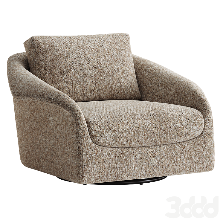 Ezra Swivel Chair, Yuma Dove - Кресла - 3D модель