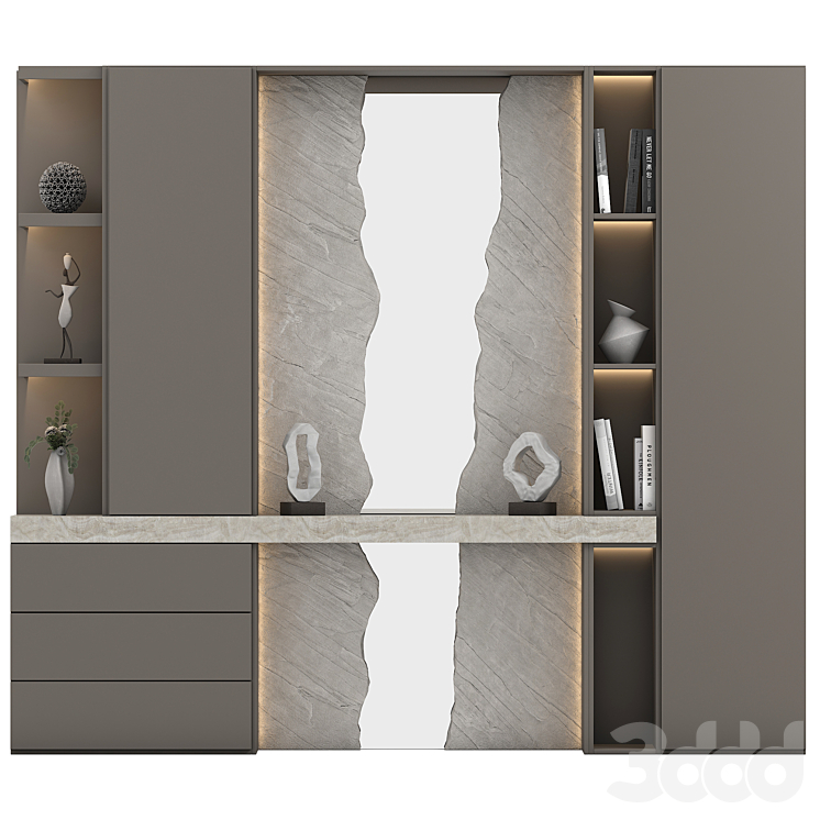 Hallway Wardrobe 02 - Шкафы - 3D модель