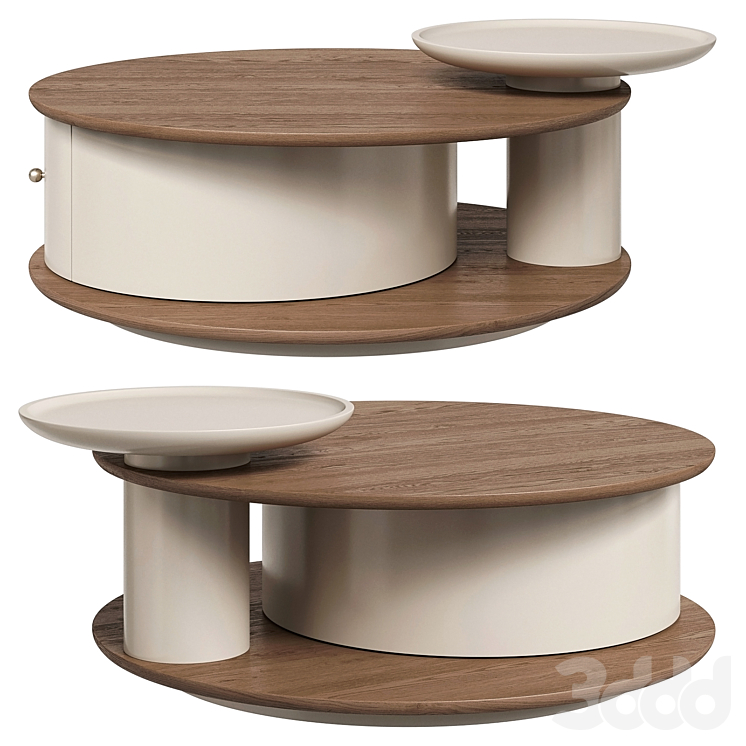 Japandi вращающийся журнальный столик - Столы - 3D модель