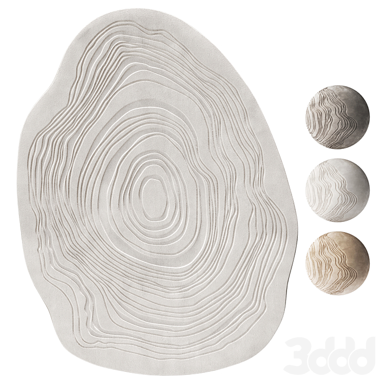 Washable Rug Pam Beige, Grey and Cream by Benuta - Ковры - 3D модель