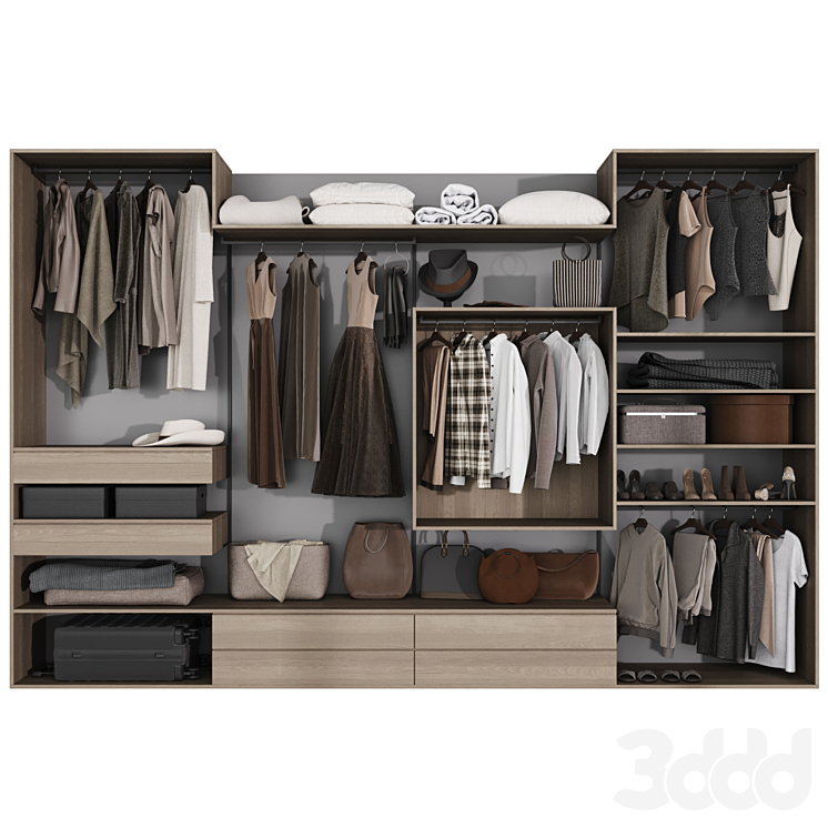 Wardrobe 47/ гардероб - Шкафы - 3D модель