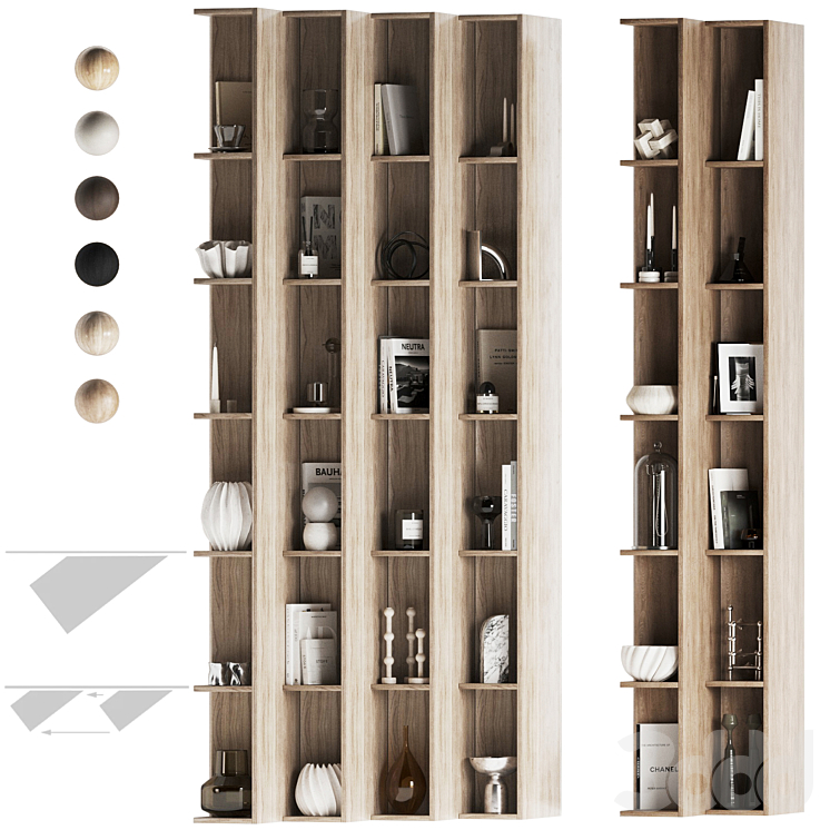 Furniture composition - 04 - Стеллаж - 3D модель