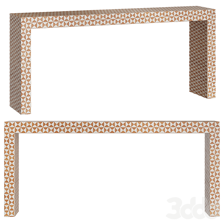 Консоль с инкрустацией из кости Leticia - Консоль - 3D модель