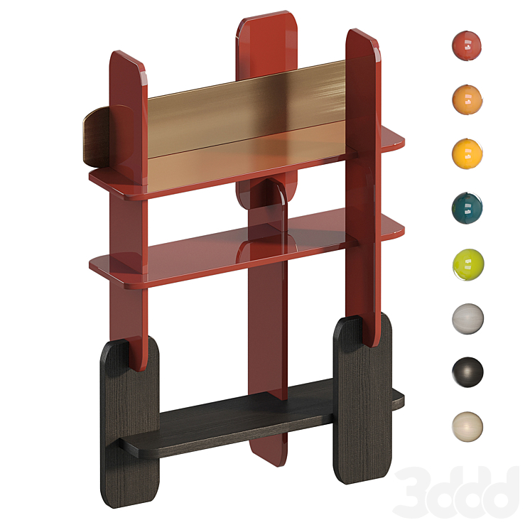 Hessentia Greffage Bookcase Wood Metal 14100/FN - Стеллаж - 3D модель