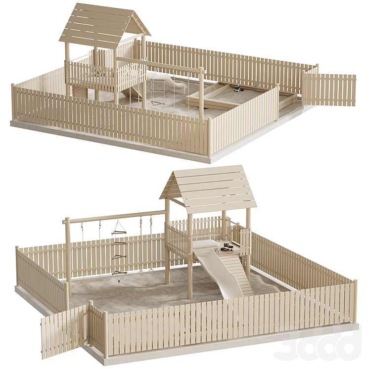 Детская площадка 01 - Детская площадка - 3D модель