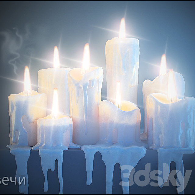 Candles 3DSMax File - thumbnail 1