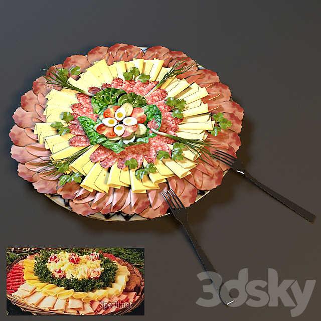 delicacies on the table for the holiday 3DSMax File - thumbnail 1