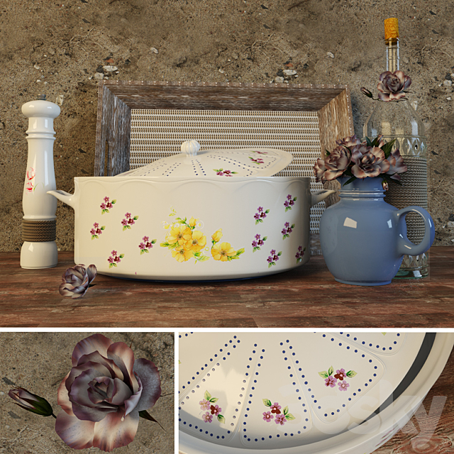 still life in the style of “Provence” 3DSMax File - thumbnail 1