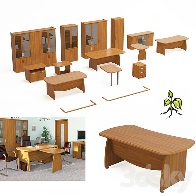 Set Office furniture “Orion” 3DSMax File - thumbnail 1