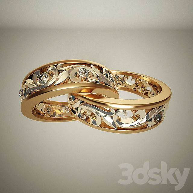 Engagement rings 3DSMax File - thumbnail 1