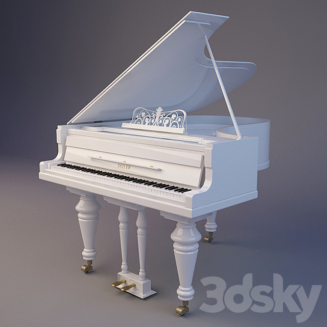 Grand Piano 3DSMax File - thumbnail 1