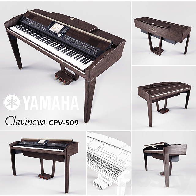Yamaha Clavinova CPV-509 3DSMax File - thumbnail 1