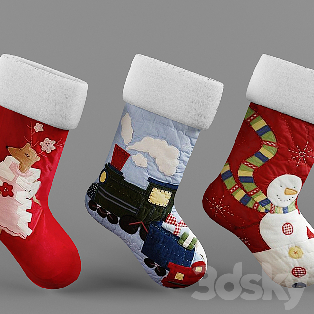Christmas socks 3DSMax File - thumbnail 1