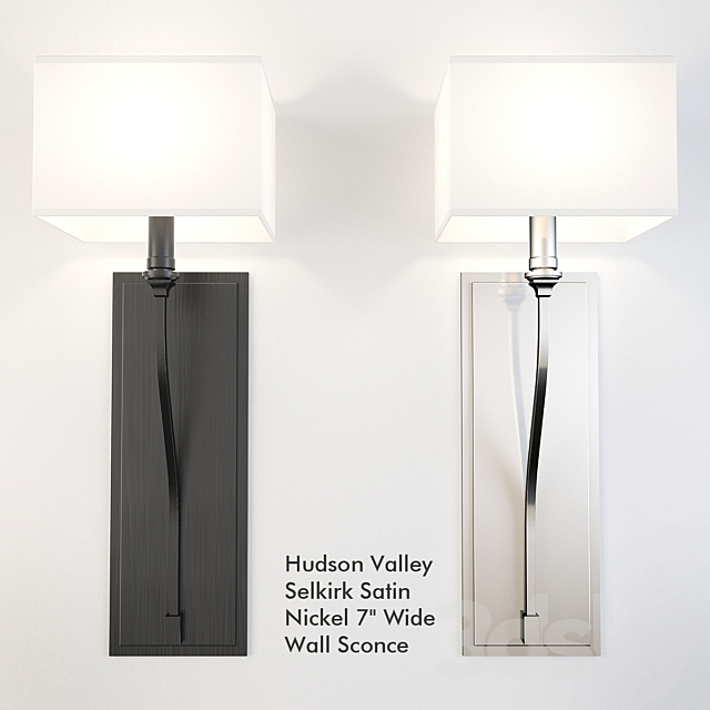 Hudson Valley Satin Nickel Selkirk 7″ 3DSMax File - thumbnail 1
