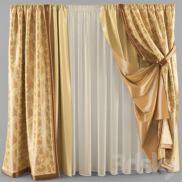 curtains with a veil 3DSMax File - thumbnail 1