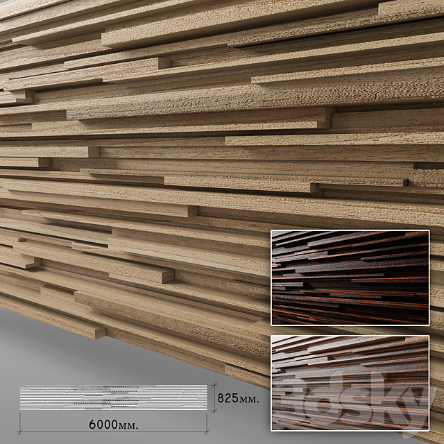 Wood panel 3DSMax File - thumbnail 1
