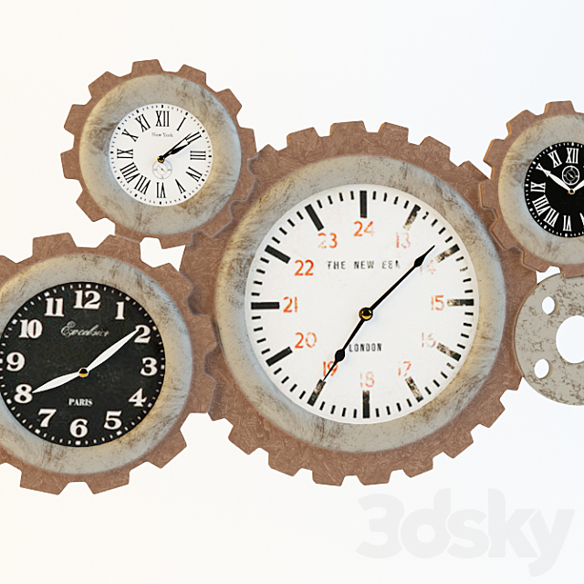 wooden clock DB002441 Free Download