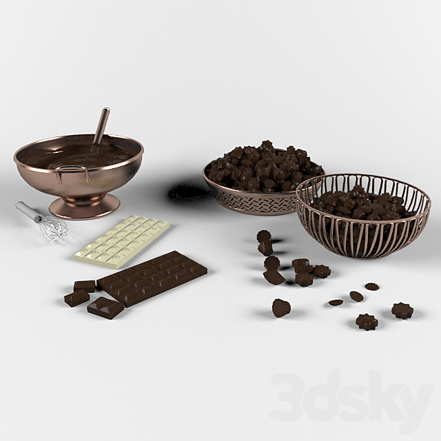 Chocolate set 3DSMax File - thumbnail 1