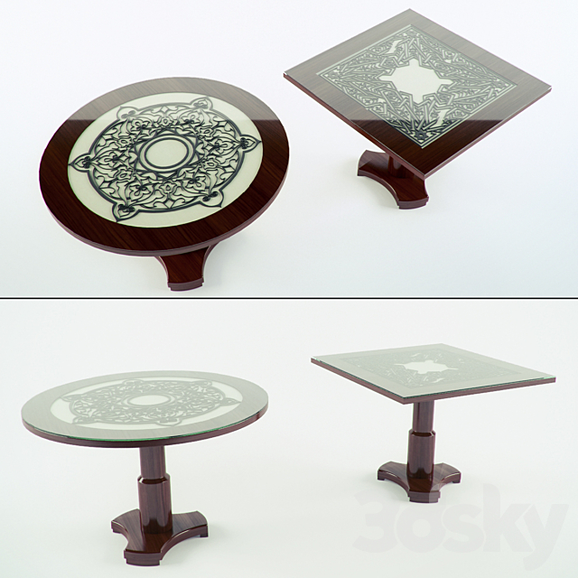 Tables with wrought pattern 3DSMax File - thumbnail 1