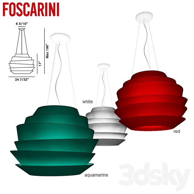 Foscarini _ Suspension lamp Le Soleil 3DSMax File - thumbnail 1