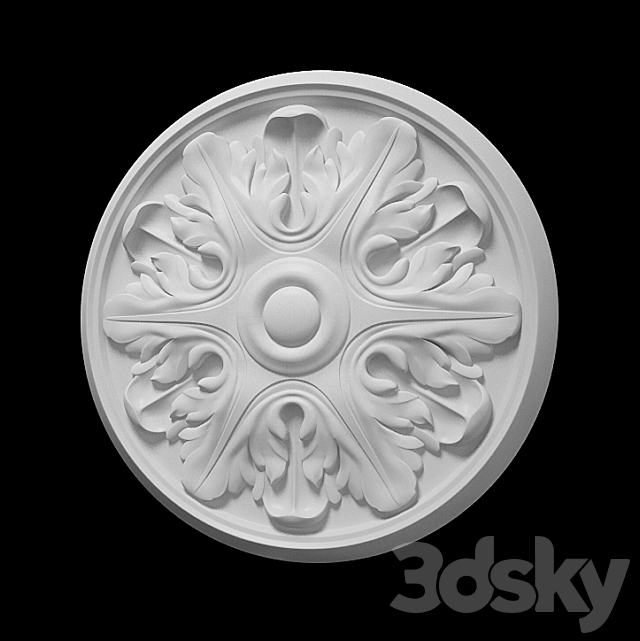 decorative rosette 3DSMax File - thumbnail 1