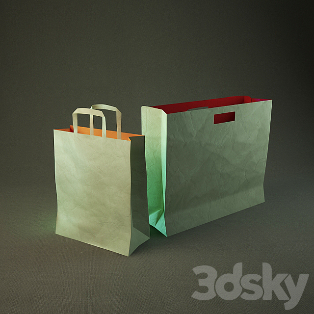 paper bags 3DSMax File - thumbnail 1