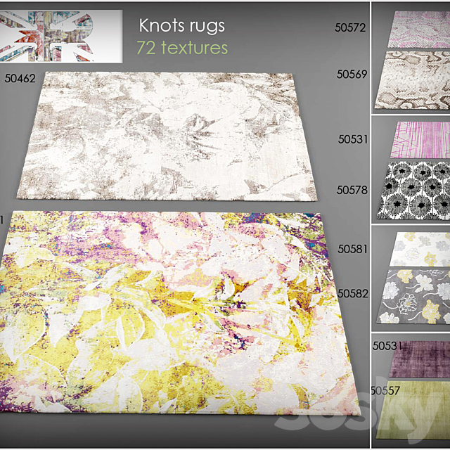 Collection rugs Knots rugs 3DSMax File - thumbnail 1