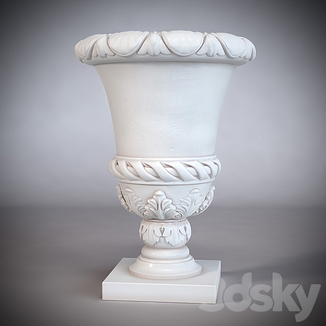 classical plaster vase 3DSMax File - thumbnail 1