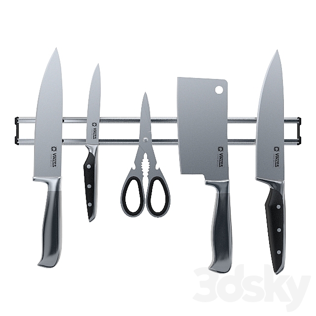 VINZER knife set 3DSMax File - thumbnail 1