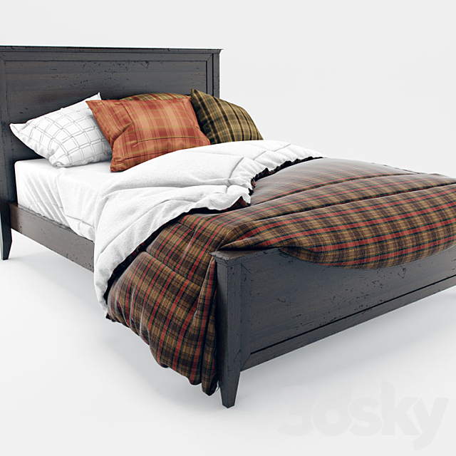 country bed 3DSMax File - thumbnail 1