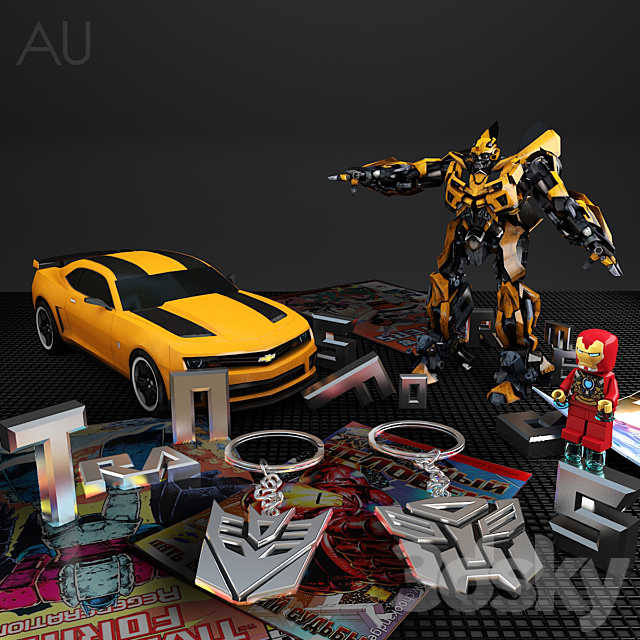 Transformers + Iron man 3DSMax File - thumbnail 1