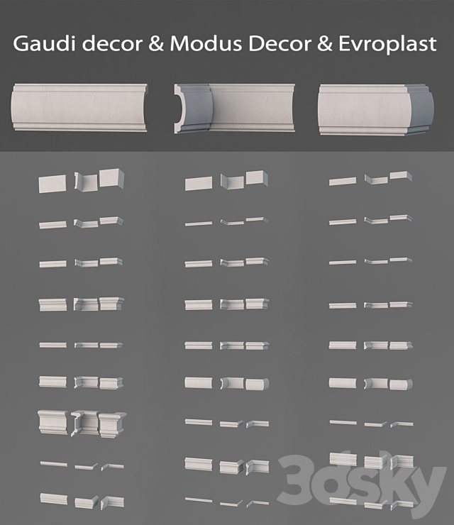 Gaudi decor & Modus Decor & Evroplast (vol 3) 3DSMax File - thumbnail 1