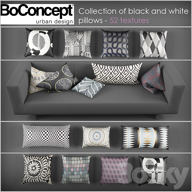 Collection of pillows # 2 from BoConcept 3DSMax File - thumbnail 1