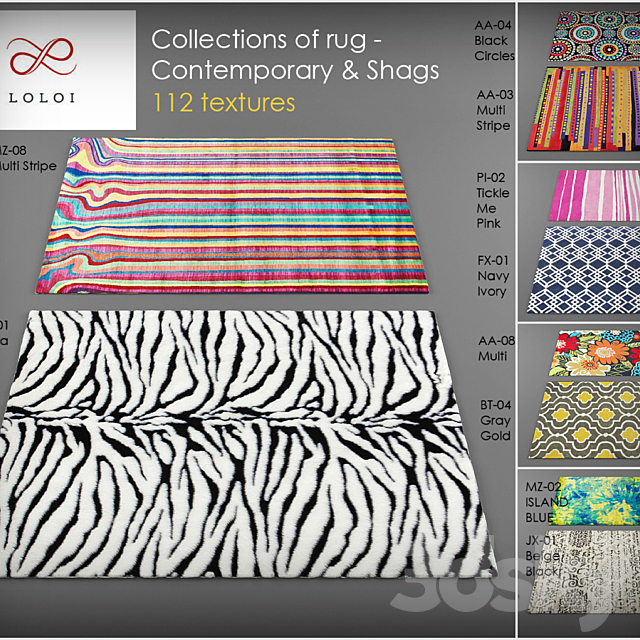 Loloi rugs Collection of 2 3DSMax File - thumbnail 1