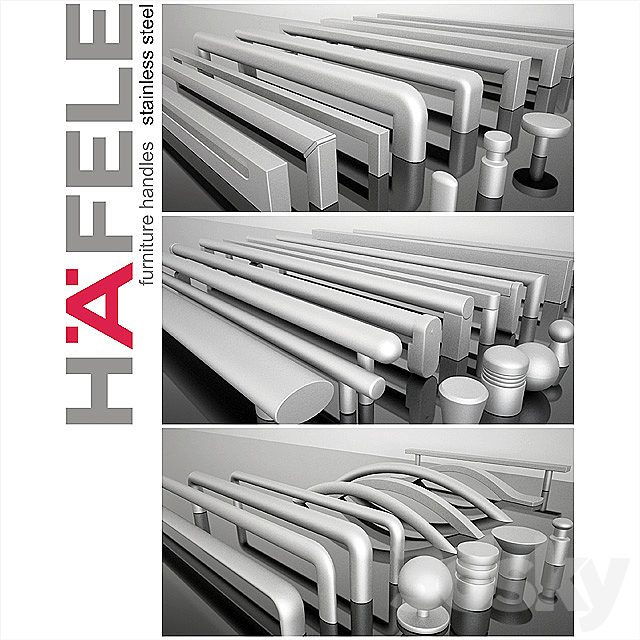 Hafele handles-Stanless Steel 3DSMax File - thumbnail 1