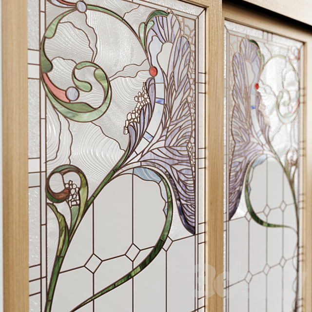 Stained-glass window 3d