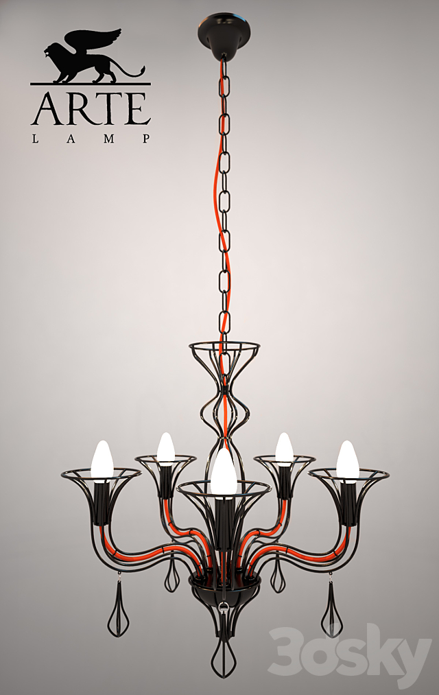 Arte lamp A3225LM-5BK 3d