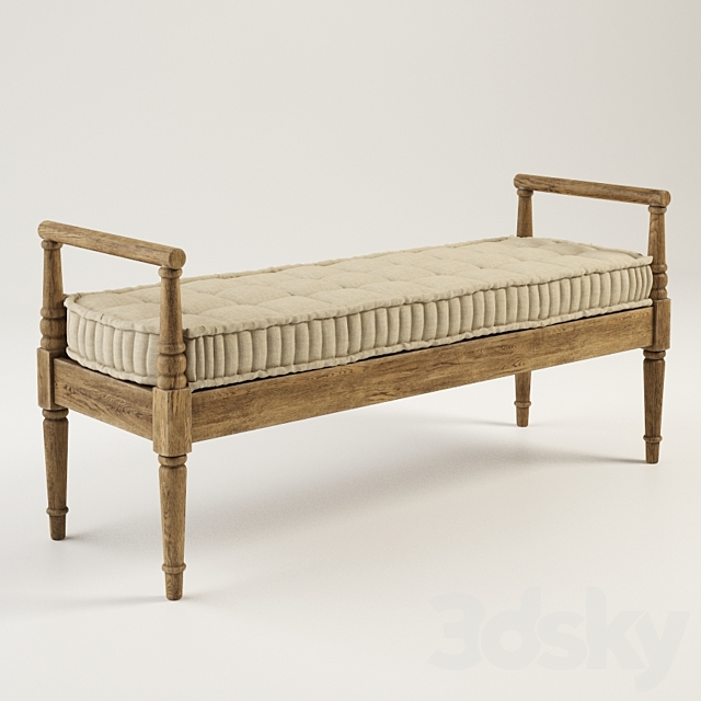 GRAMERCY HOME – DUDLEY BENCH 801.002 3DSMax File - thumbnail 1