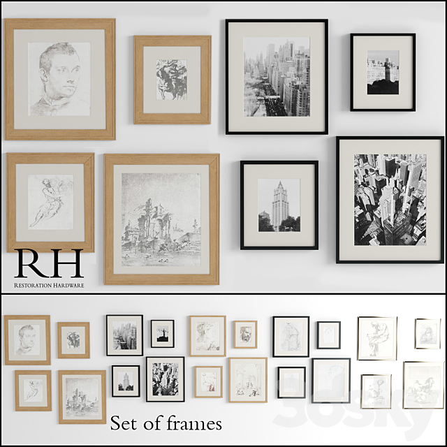Restoration Hardware Set Frames Frame 3D Models