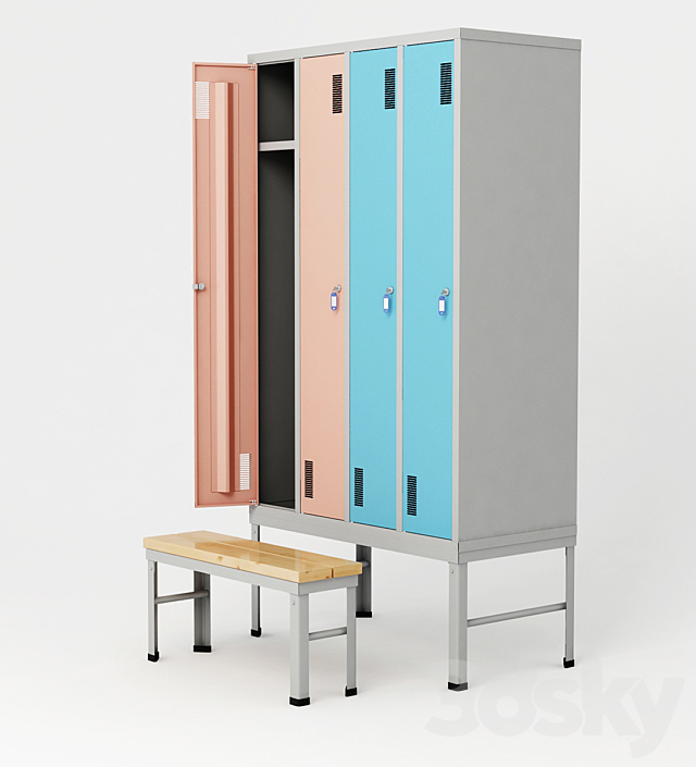Wardrobe locker 3d
