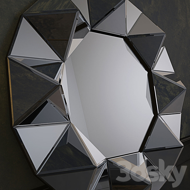 Round Venetian Mirror 3d