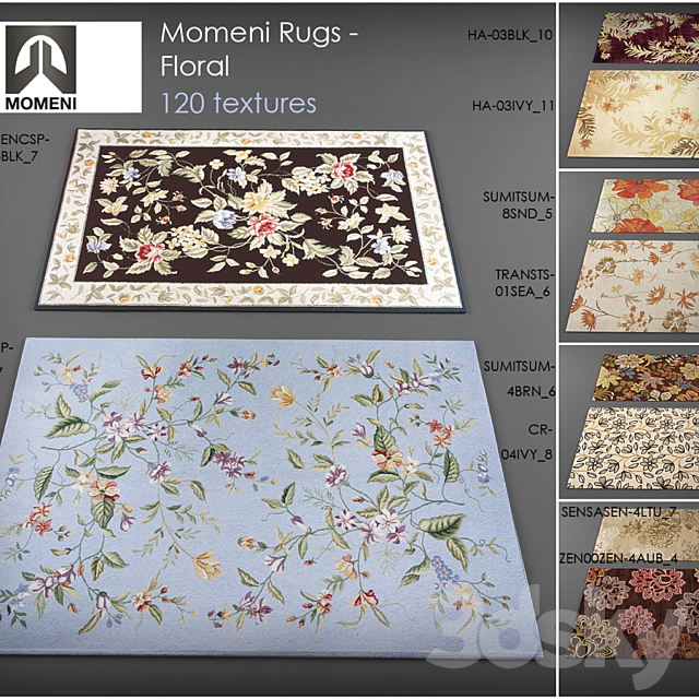 Momeni rugs – floral 3DSMax File - thumbnail 1