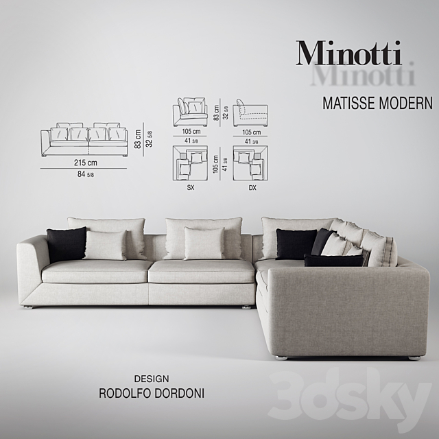 Minotti Matisse Modern 3DSMax File - thumbnail 1