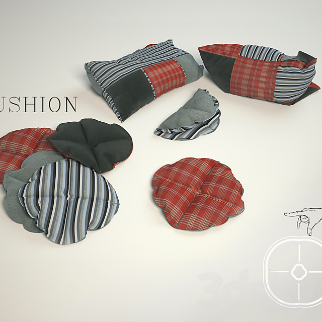 Set of cushions 3d