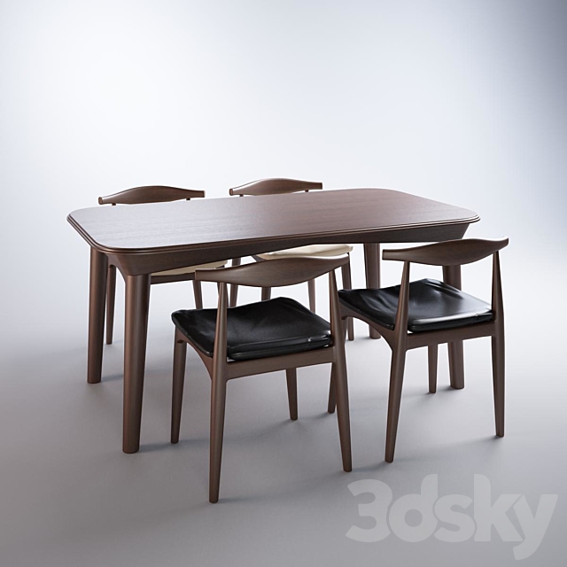 Desk and chair 3DSMax File - thumbnail 1