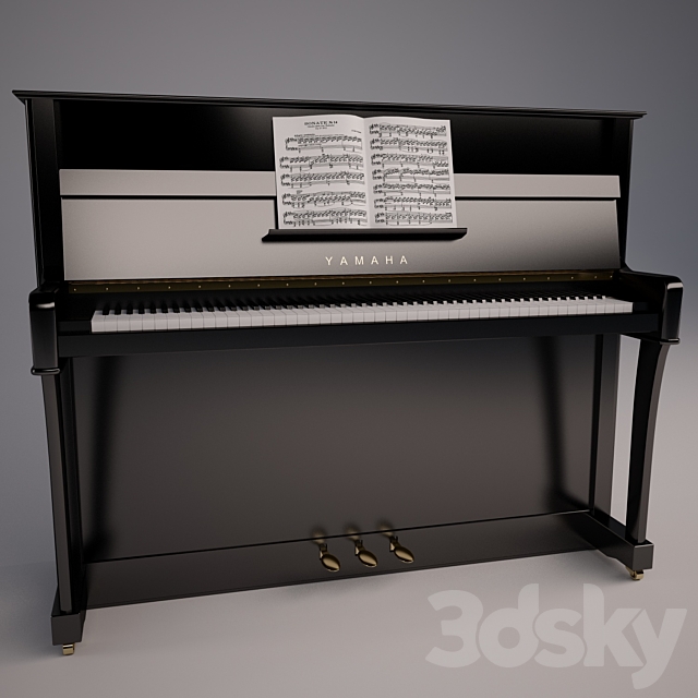 Yamaha B3 Upright Piano 3DSMax File - thumbnail 1