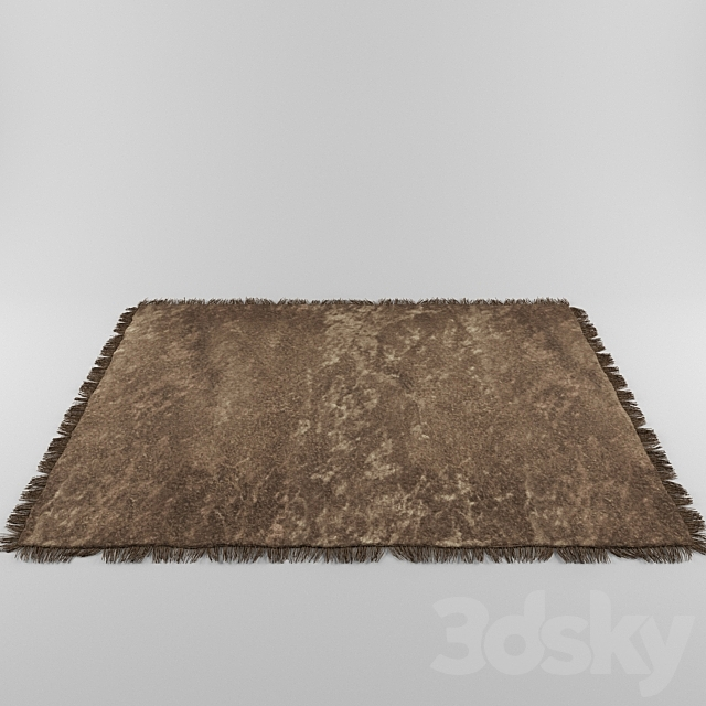 Shaggy carpet edging 3d