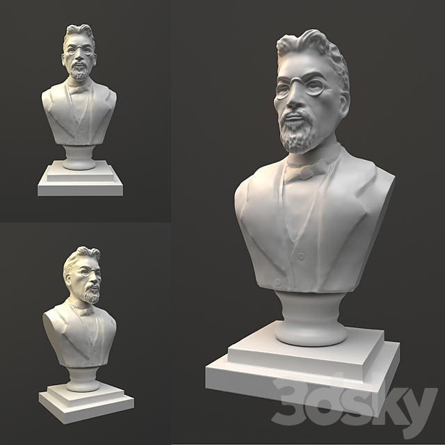 Bust of Chekhov 3DSMax File - thumbnail 1