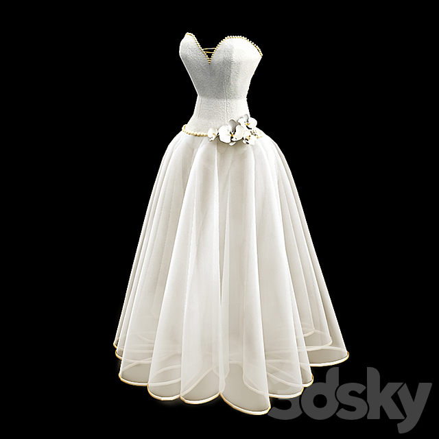 Wedding Dress 3DSMax File - thumbnail 1