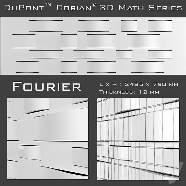 3D Panel Corian Fourier 3DSMax File - thumbnail 1